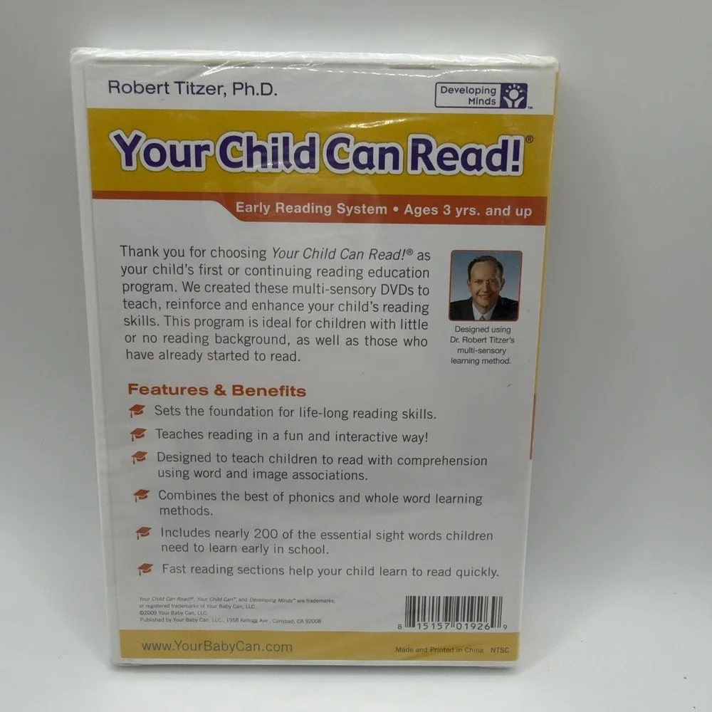 Your Baby Can Read DVD Lot  Of 5 Your Child Can Read Set Early Learning Titzer
